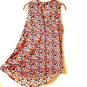 PAPER MOON A-line Swing Tunic Top.Sleeveless Print,Women’s Medium,Excellent Cond
